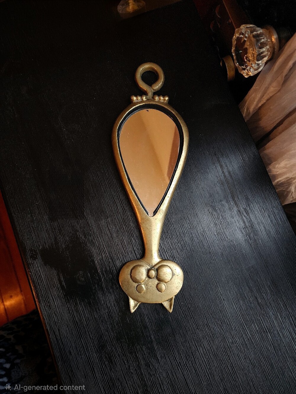 Vintage MCM Cat Wall Mirror - Picture 5 of 8